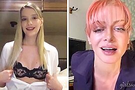 Amateur babes Kenna James and Serene Siren tease each other - free porn video
