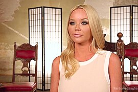 Blonde Rachel Richey serves five well-hung studs - free porn video