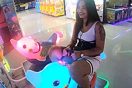 Thai amateur teen 18+ girlfriend plays with a vibrator toy after a day of fun - free porn video